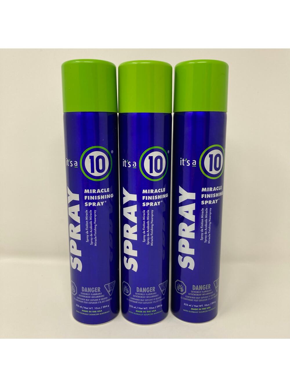 Lot of 3 — It's a 10 Miracle Finishing Spray For Hair 10oz